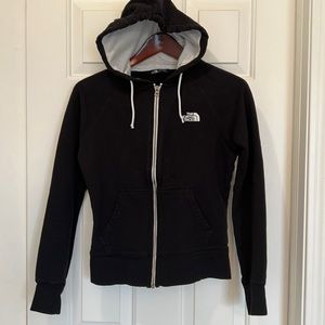 The North Face Women’s Black + White Zip Up Hoodie Jacket